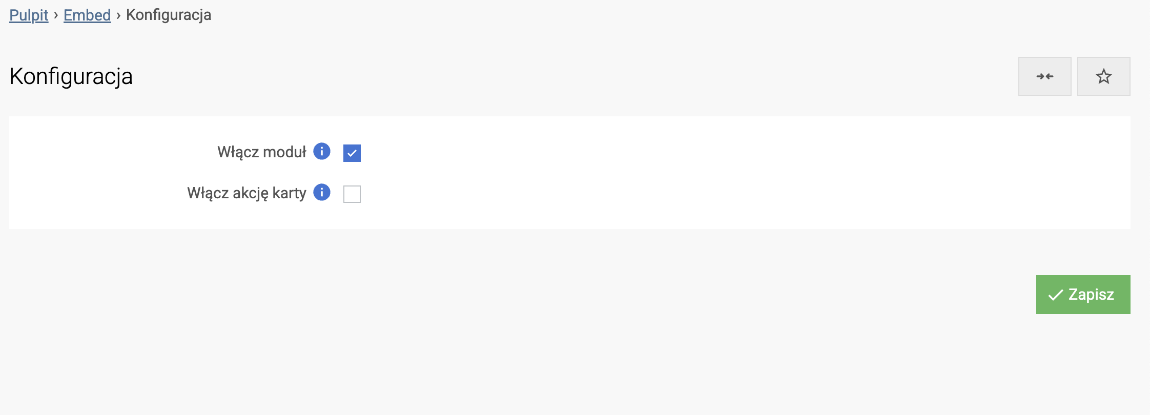 Włączenie modułu Embed Jak włączyć moduł Embed w sklepie internetowym